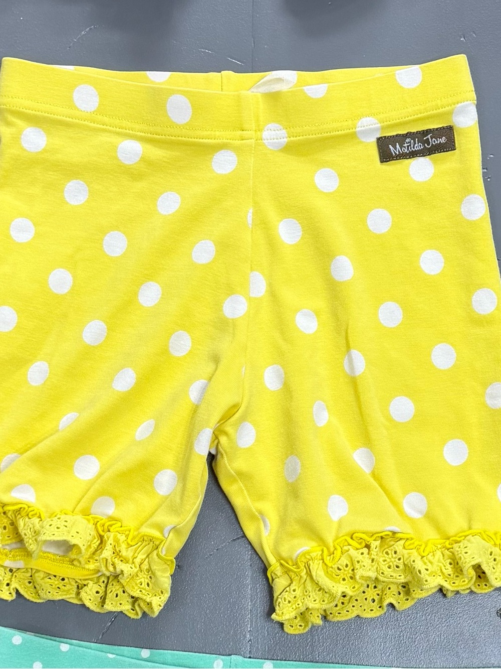 Matilda Jane Yellow & White Polka Dot Ruffle Shorts